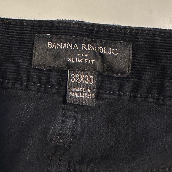 Banana Republic SLIM TRAVEL CORDUROY PANT Black 32/30 - Picture 5 of 7